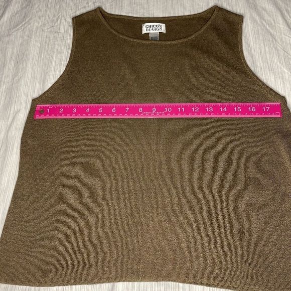 CHICO’S vintage linen blend sweater shell - Picture 6 of 7